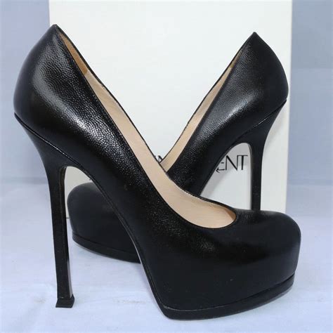 ysl heels closed|YSL platform heel.